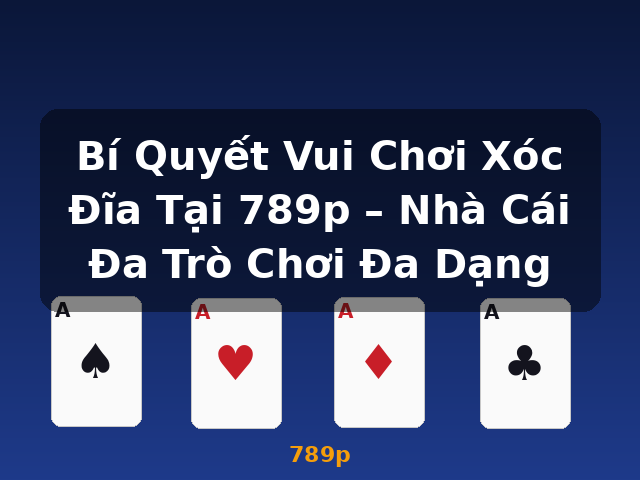 Bí Quyết Vui Chơi Xóc Đĩa Tại 789p – Nhà Cái Đa Trò Chơi Đa Dạng - 789p