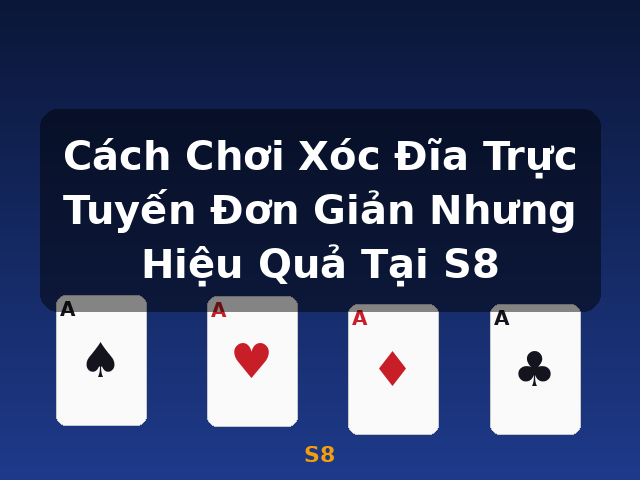 Cách Chơi Xóc Đĩa Trực Tuyến Đơn Giản Nhưng Hiệu Quả Tại S8 - S8