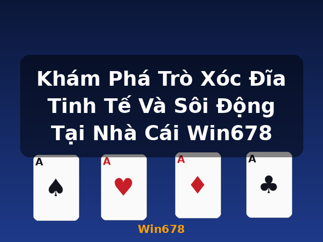 Khám Phá Trò Xóc Đĩa Tinh Tế Và Sôi Động Tại Nhà Cái Win678 - Win678