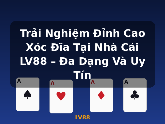 Trải Nghiệm Đỉnh Cao Xóc Đĩa Tại Nhà Cái LV88 – Đa Dạng Và Uy Tín - LV88