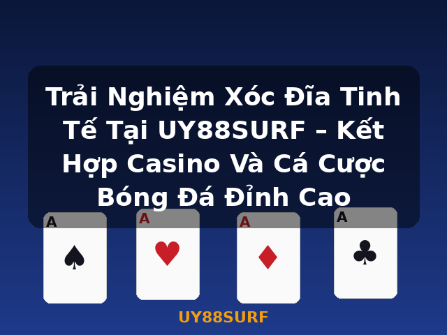 Trải Nghiệm Xóc Đĩa Tinh Tế Tại UY88SURF – Kết Hợp Casino Và Cá Cược Bóng Đá Đỉnh Cao - UY88SURF
