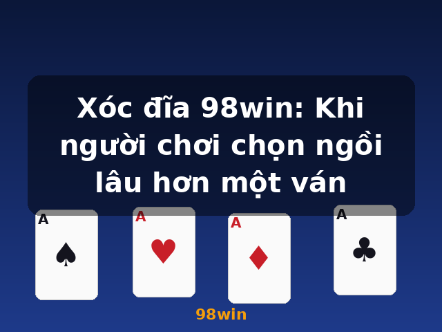 Xóc đĩa 98win: Khi người chơi chọn ngồi lâu hơn một ván - 98win Xóc đĩa 98win: Khi người chơi chọn ngồi lâu hơn một ván - 98win