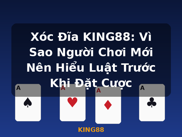 Xóc Đĩa KING88: Vì Sao Người Chơi Mới Nên Hiểu Luật Trước Khi Đặt Cược - KING88