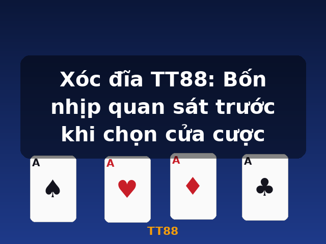 Xóc đĩa TT88: Bốn nhịp quan sát trước khi chọn cửa cược - TT88 Xóc đĩa TT88: Bốn nhịp quan sát trước khi chọn cửa cược - TT88